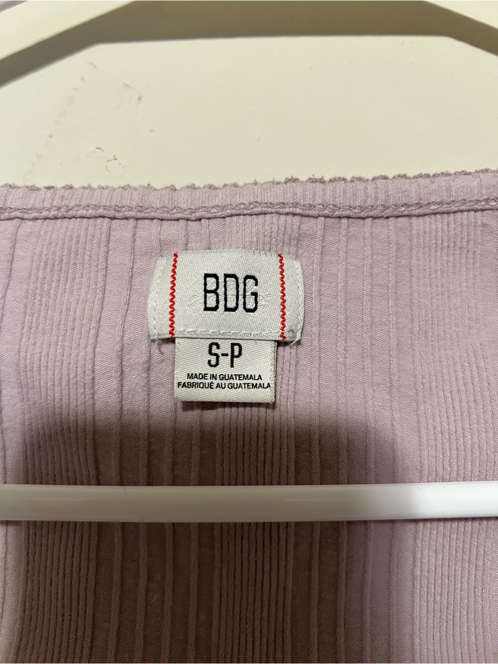 BDG Ribbed Purple Top - Picture 2 of 3